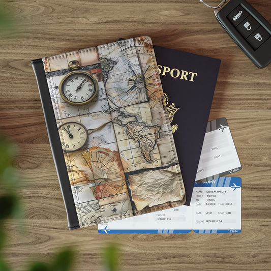 Passport Cover with Map Design